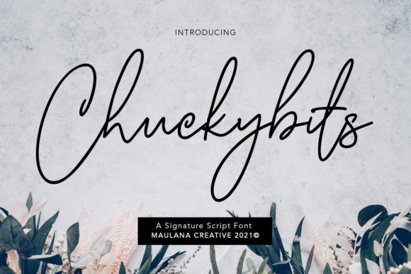 Chuckybits: A Thin Lettered Script Font for Editorial Design
