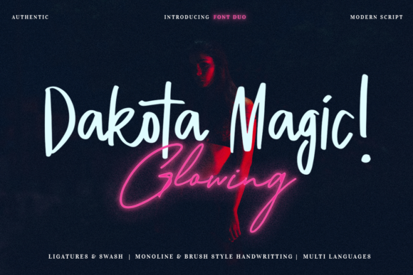 Dakota Magic Glowing: A Flowing Script Font for Brand Design