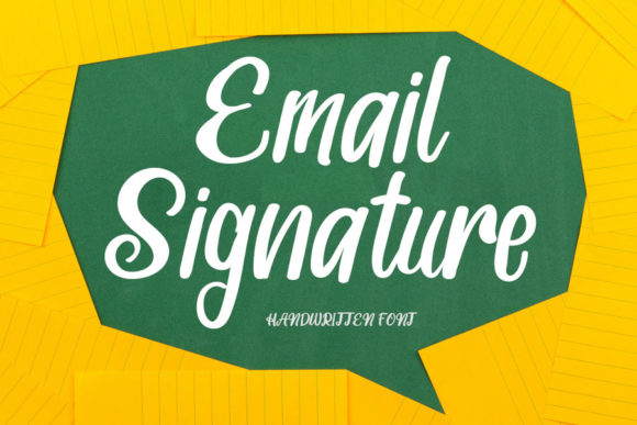 Email Signature: A Handwritten Font for Editorial Storytelling