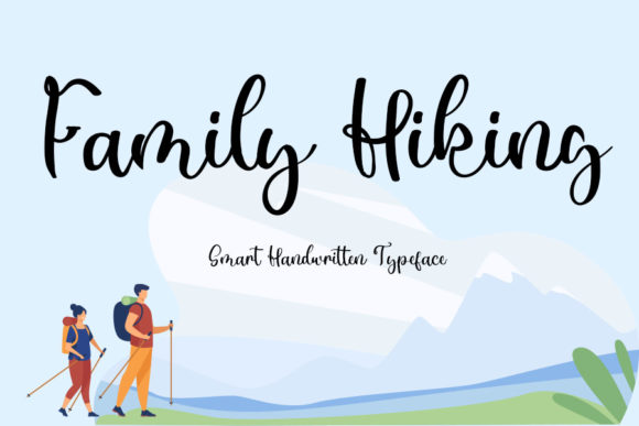 Family Hiking: A Handwritten Font for Warm Editorial Design