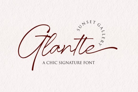 Glantte A Graceful Script Font for Web Designers