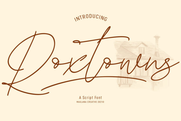 Roxtowns: A Thin Script Font for Handmade Crafts and Product Design