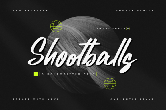 Shootballs: A Cursive Script Font for Editorial Design and Branding