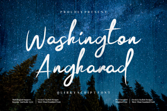 Washington Angharad: A Script Font for Handmade Products